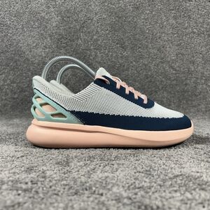 KIZIK Athens Bahama Kids Youth Size 4.5Y Gray Blue Pink Athletic Shoes Used